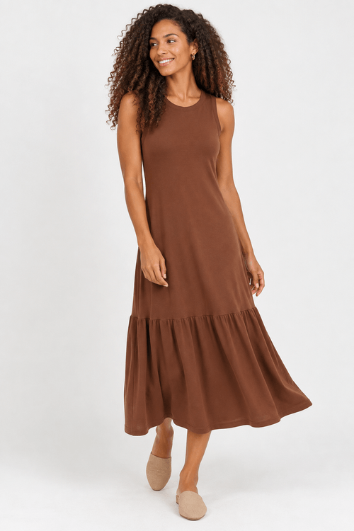 Vestido midi urca chocolate